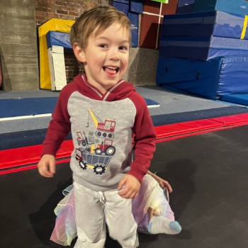 Birthday party on trampoline